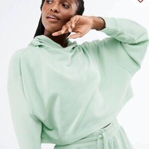 Fabletics Mint Green Crop Hoodie